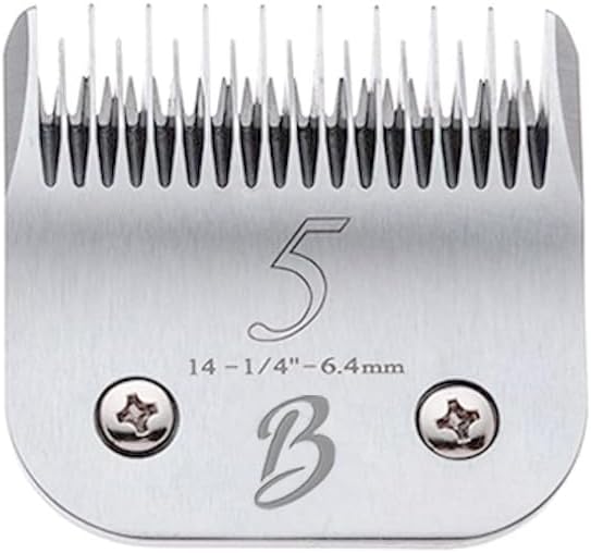 Bucchelli Detachable A Series 5 Blade Dog Grooming Skip Tooth Cuts Length 1/4" - 6.4mm Japanese High Carbon Steel Dog Clippers for Grooming | Detachable Clipper Blade 5 (Compatible A5 Series(B5)