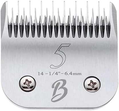 Bucchelli Detachable A Series 5 Blade Dog Grooming Skip Tooth Cuts Length 1/4" - 6.4mm Japanese High Carbon Steel Dog Clippers for Grooming | Detachable Clipper Blade 5 (Compatible A5 Series(B5)