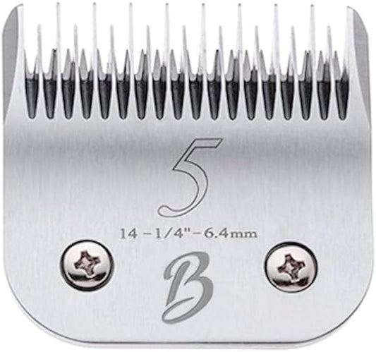 Bucchelli Detachable A Series 5 Blade Dog Grooming Skip Tooth Cuts Length 1/4" - 6.4mm Japanese High Carbon Steel Dog Clippers for Grooming | Detachable Clipper Blade 5 (Compatible A5 Series(B5)