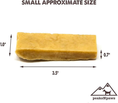 peaksNpaws Himalayan Dog Chews, High Protein Yak Cheese, Lactose Free, Natural Pet Treat, Long Lasting Chew Stick for Aggressive Chewers Under 15 lbs, 10 Small Sticks, 100% Eco-Friendly Packaging