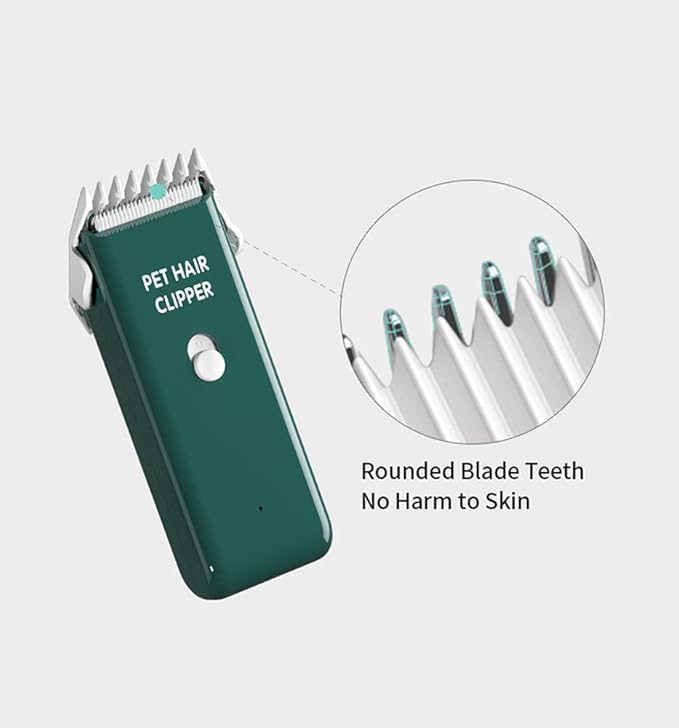 Tileon Dog Clippers,Quiet Washable USB Rechargeable Cordless Dog Grooming Kit,Electric Pets Hair Trimmers Shaver Shears for Dogs and Cats Green