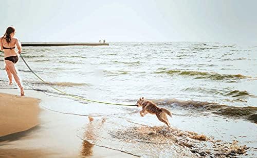 PETGOGO 15ft 20ft 30ft 40ft 50ft Long Dog/Puppy Lead Obedience Recall Training Dog Leashes for Small Medium Dogs Camping, Training, Play, or Backyard (50 FT, Rainbow)