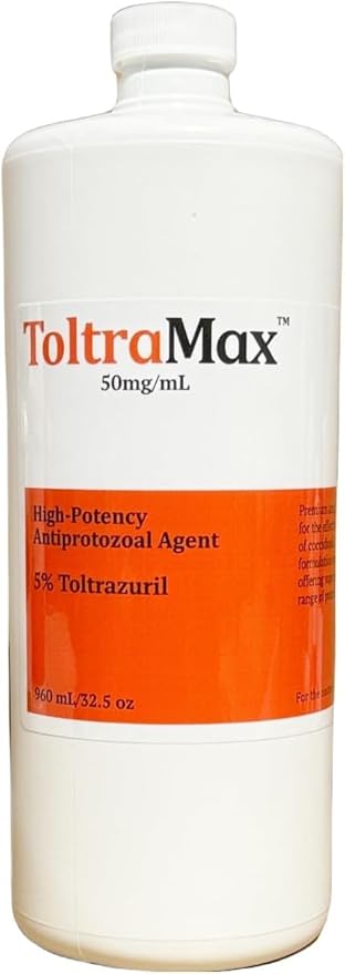 ToltraMax Toltrazuril 5.0% for Horses, Dogs, Cats, 960mL/32.4 Ounce, for Non-Food Chain Animals, Peanut Butter