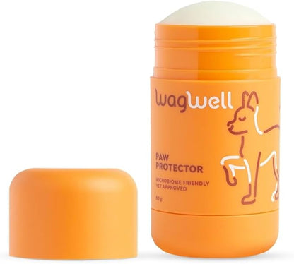 WagWell Paw Protector – Vet-Approved, Microbiome-Friendly, Dermatologist Tested – Natural Dog Paw Balm & Nose Balm – Made from Natural Lick-Safe Ingredients to Hydrate, Condition & Protect Pet Paws