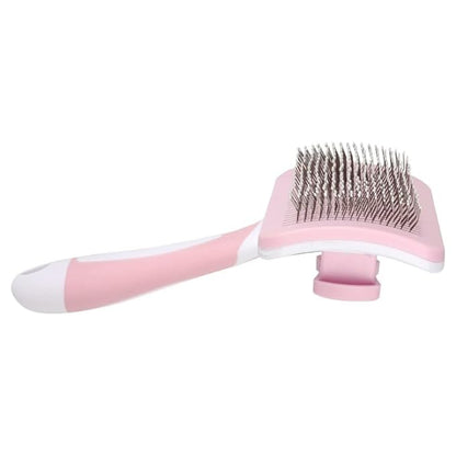 A Cute Pet Self Cleaning Slicker Brush for Small Dogs, Cats and Rabbits, Used for Hair Removal, Massage and Grooming, Combining Elegance and Practicality