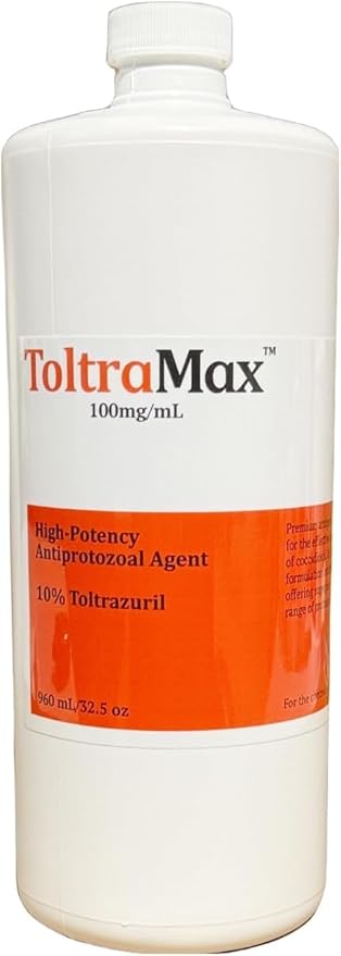 ToltraMax Toltrazuril 10.0% for Horses, Dogs, Cats, 960mL/32.4 Ounce, for Non-Food Chain Animals, Peanut Butter