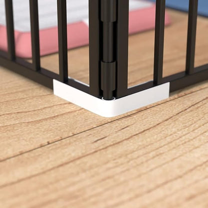 PEIPOOS Dog Panel Pet Playpen Pen Bunny Fence Indoor Outdoor Fence Playpen Heavy Duty Exercise Pen Dog Crate Cage Kennel (55" L x 27.5" W x 31.5" H) (Black)