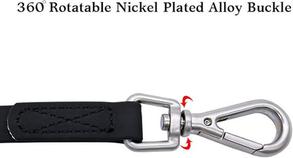 Waterproof Dog Training Leash 50FT 30FT 15FT 10FT 5FT Heavy Duty Recall Long Lead for Large Medium Small Dogs (10FT, Black)