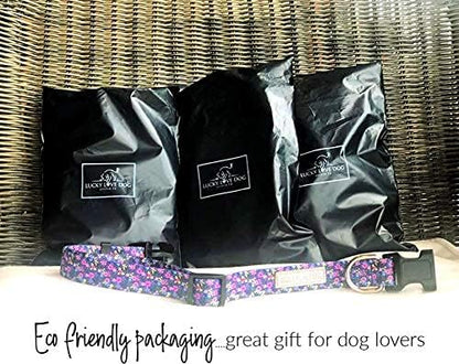 Lucky Love Dog - Easy Click Buckle Dog Collar with Leash Set Combo, Durable & Comfortable for Male & Female Dogs, Pet Collar for Medium Dogs, Secure Fit - Primrose Combo, Medium
