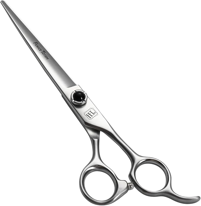 Fenice Totem Dog Grooming Scissors: 7 inch Pet Shears Made Of Japanese 9CR Advanced Stainless Steel Professional Grooming Scissors for Dogs Cats and Other Pets