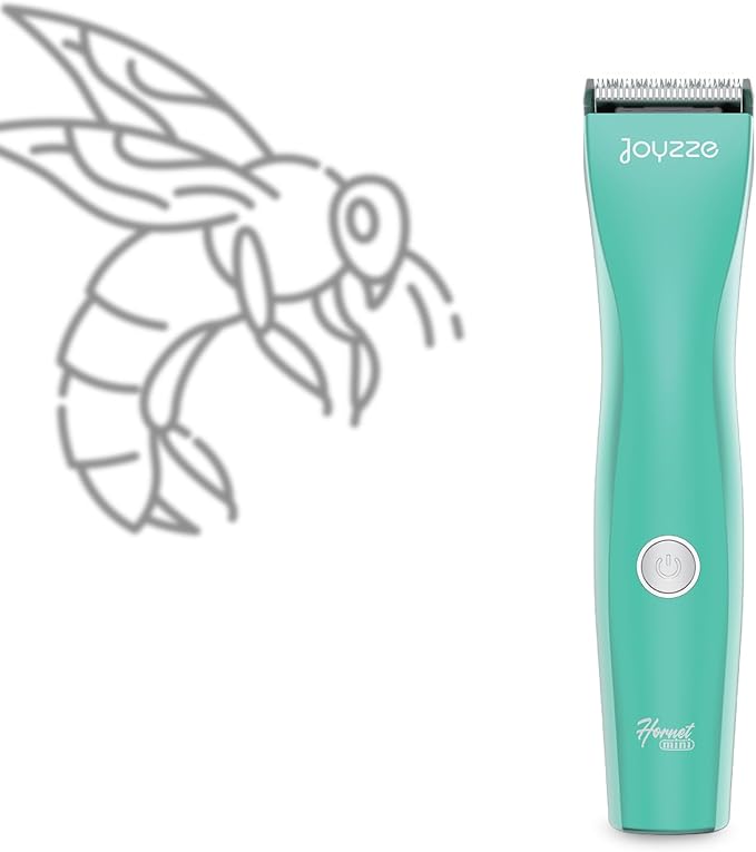 JOYZZE Hornet Mini Trimmer - Compact and Portable Pet Trimming Clippers for Grooming - Low Noise, Rechargeable Cordless Dog Hair Grooming Clippers - Teal