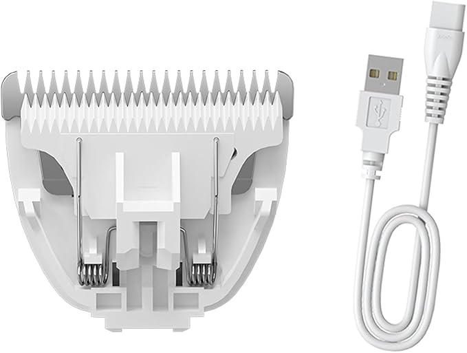 Tawiijou Charging Cable & Standard Size Blade Replacement for Pet Hair Grooming Clipper for Dogs & Cats