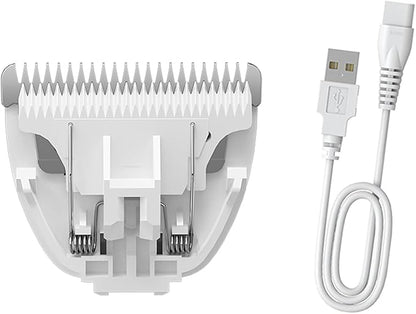 Tawiijou Charging Cable & Standard Size Blade Replacement for Pet Hair Grooming Clipper for Dogs & Cats