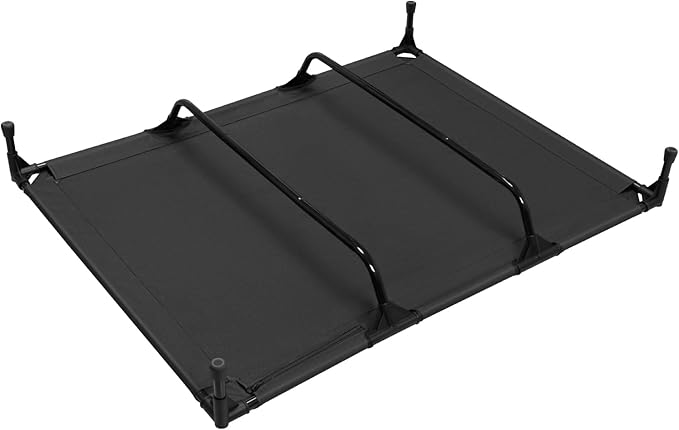 Love&go Elevated Dog Bed with Metal Frame, Cooling Raised Pet Cot for Dog and Cat (XL - Black, XLarge- 44x34x5.5 inch)