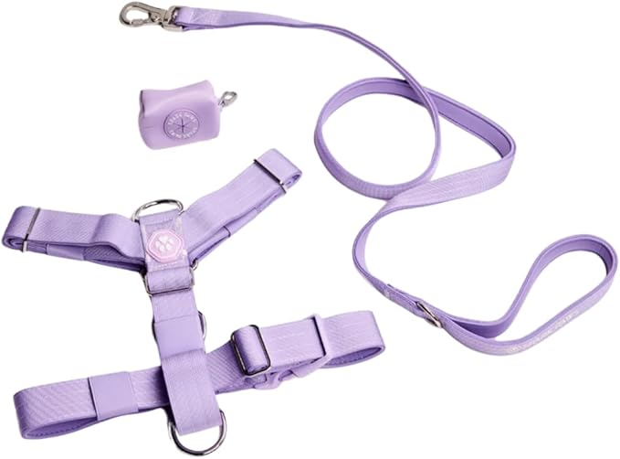 Spark Paws No Pull Dog Harness for Large Dogs, Heavy Duty Dog Harness for Big Strong Breeds, Adjustable, Y Shaped Padded Halter Design with Front Clip - Purple - Medium