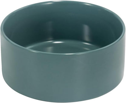 SPUNKYJUNKY 28.7OZ Ceramic Dog and Cat Bowl, Modern Cute Weighted Food Water Bowl for Replacement Light Green (1 Pack)