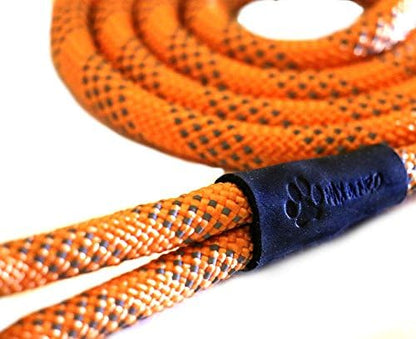 Max and Neo Rope Leash Reflective - 6 FT x 1/2" (Orange, Donates to Dog Rescue)