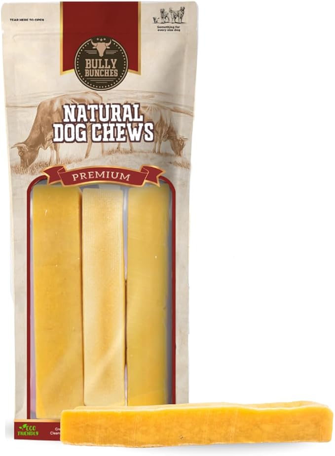 Bully Bunches Small Authentic Yak Cheese Himalayan Chews for Small Dogs & Puppies - All Natural Dog Treat Dental Chews, Made with Real Yak Milk for Teething - Lactose & Rawhide Free (3 Pk)