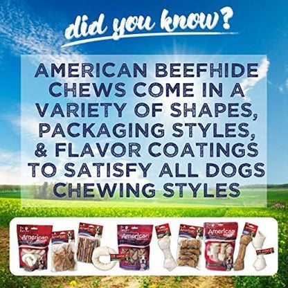 Pet Factory American Beefhide 5" Twist Sticks Dog Chew Treats - Natural Flavor, 1 lb
