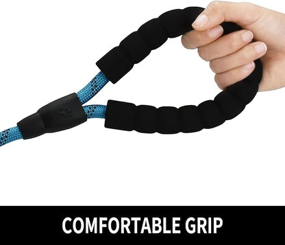 Panykoo 5/6 FT Strong Pet Dog Leash with Soft Padded Handle,Highly Reflective Rope for Night Walking,360-Degree Rotating Metal Buckle Without Tangles,Suitable for Small,Medium and Large Dogs.(5ft)