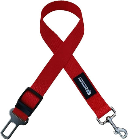 Support Pets Dog Seat Belt for Car – Adjustable Dog Safety Seatbelt Harness for Dogs & Puppies – Vehicle Seatbelt Clip for Secure Pet Travel – Durable Dog Accessories & Travel Restraint – Red 1 Pack