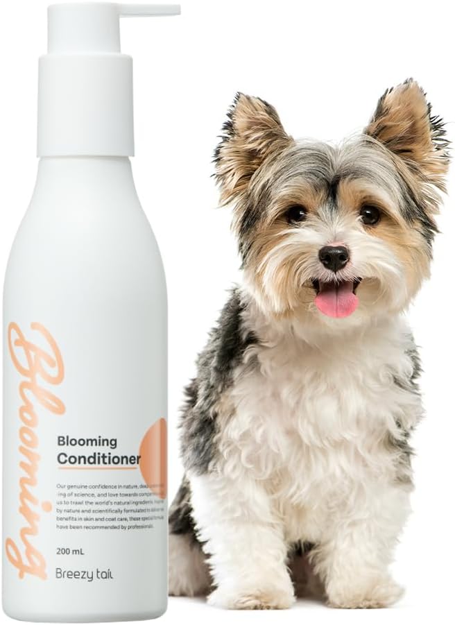 Breezytail Blooming Dog Leave-in Conditioner, Loved by Top Korean Groomers, Adds Volume and Shine – Easy Breezy, Signature Blooming Powdery Scent, Professional Care at Home (6.76 fl oz/200 ml)
