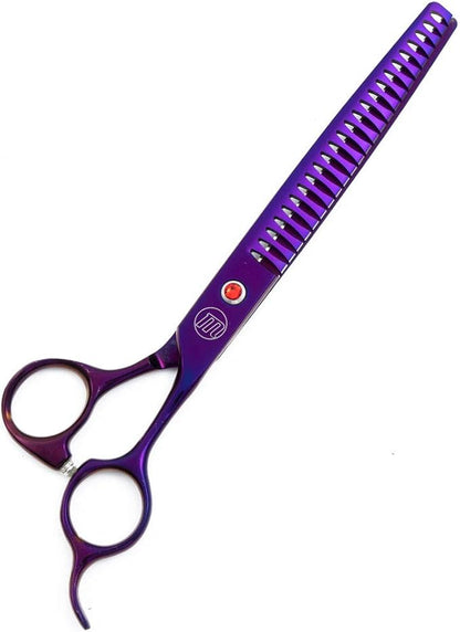 Professional Dog Grooming Scissors Set, 7 Inch/8 Inch Pet Grooming Scissors Chunkers Shears for Dog, Curved Groom Scissor, Thinning Shears for Pet with Comb