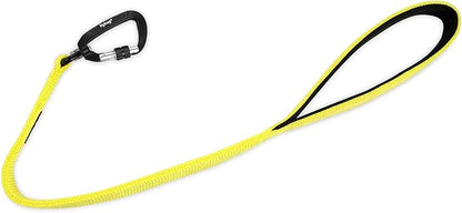 Hyhug Short Dog Leash Heavy Duty Nylon with Comfortable Padded Handle, Durable Training Pet Leashes for Small Medium Large Dogs(24 Inches, Luminous Yellow)