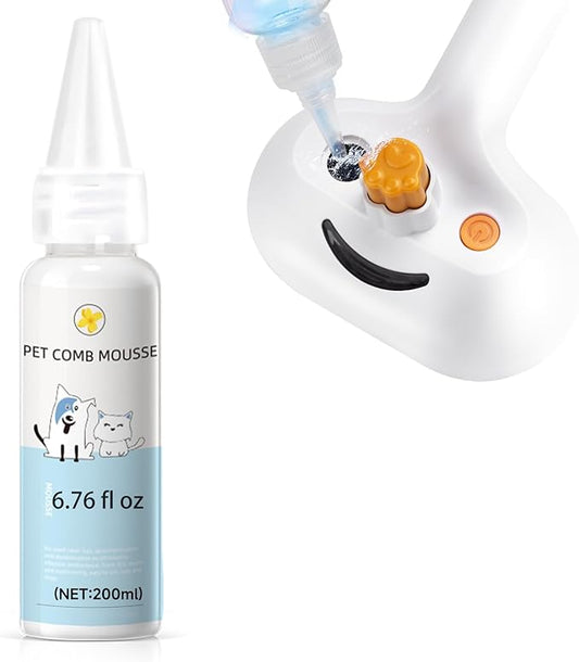Pet Steam Brush Spray Refill for Dogs & Cats – Concentrated Waterless Shampoo, Pet Comb Leave-In Serum, 3-in-1 Grooming Spray Comb Mist, 1*Shampoo(Steam Brush not Included)