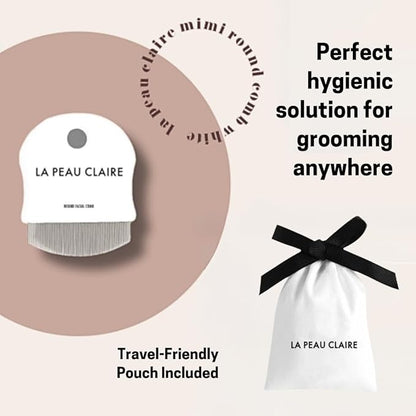 Professional Dog Eye Comb and Cat | Tear Stain Remover for Pets | Round Fine-Tooth Grooming Brush for Gentle Facial Cleansing | Easy Eye Gunk Remover | Includes Bag