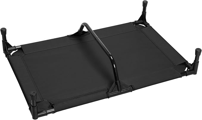 Love&go Elevated Dog Bed with Metal Frame, Cooling Raised Pet Cot for Dog and Cat (M - Black, Medium-29.9x19.5x5.5 inch)