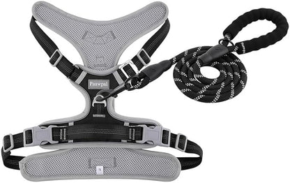 Dog Harness and Leash Set – Adjustable Dog Collar and Vest Harness for Dogs, Durable Pechera para Perros Medianos – Arnes Perro with Leash– S, M, L, XL Dog Harness and Leash Set