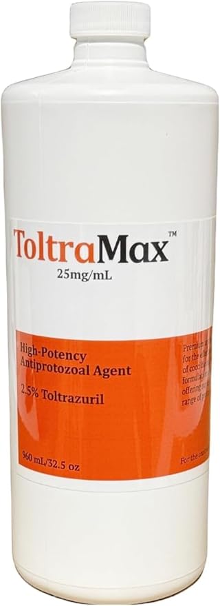 ToltraMax Toltrazuril 2.5% for Horses, Dogs, Cats, 960mL/32.4 Ounce, for Non-Food Chain Animals, Peanut Butter