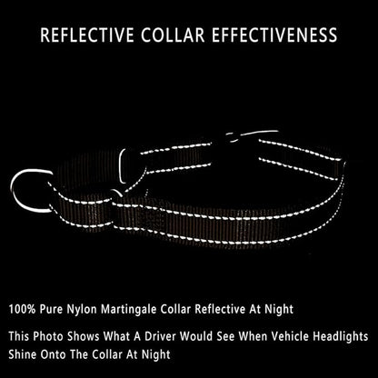 PLUTUS PET Reflective Martingale Collar with Quick Snap Buckle,No Pull Dog Choker Collar for Small Medium Large Dogs,XS, Chocolate