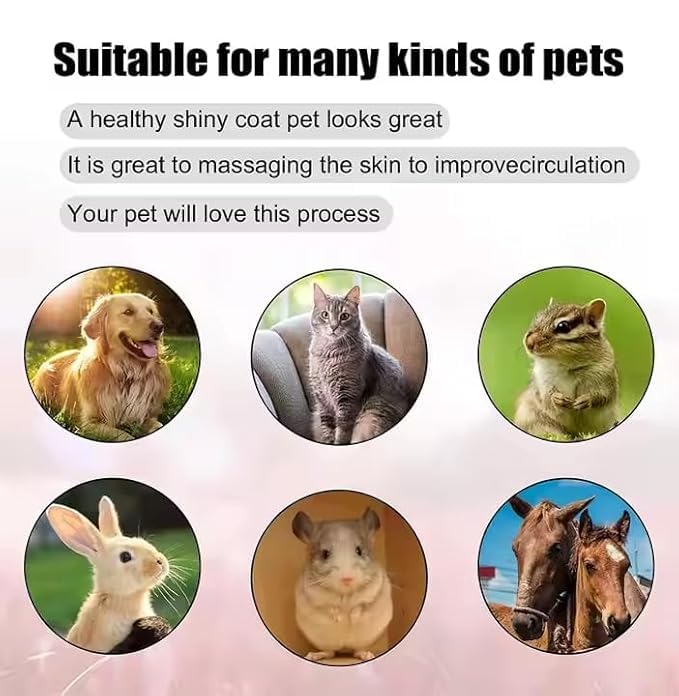 Self Cleaning Slicker Brush, Dog Cat Bunny Pet Grooming Shedding Brush, Easy to Remove Loose Undercoat, Pet Massaging Tool Suitable for Pets with Long or Short Hair (Pink)