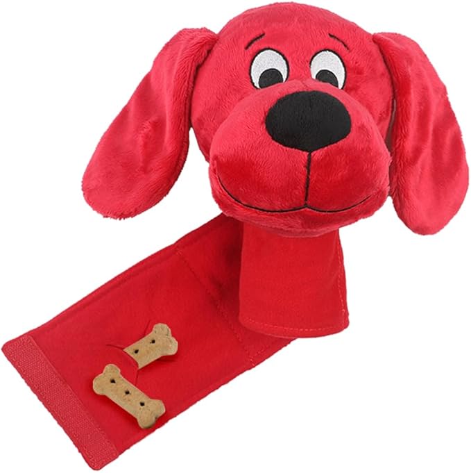 Clifford® Snug Snuffy Treat Mat Combo | Mini Treat Snuffle Mat for Dogs + 6" Plush Dog Toy | Hide 'n Seek, Cozy Comfort, Sensory Stimulation with Squeaker and Crinkles