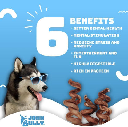 john bully Collagen Spring 5"-6", The Best Option for Your Dog, 100% Natural, Rich in Protein, Highly Digestible, Gluten Free,Premium Grade Quality,Odor Free The Real Collagen