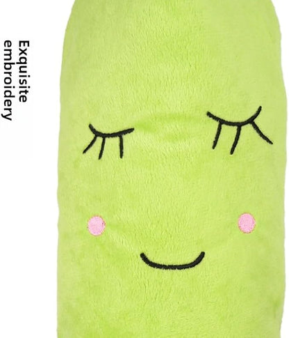 Plush Dog Toy, Carrot Squeaky Toy for All Breeds Pets, Green Polyester Blend, Large Size with Cute Design, Large&Small Interactive Pet Play Toy (Green, Large&Small)
