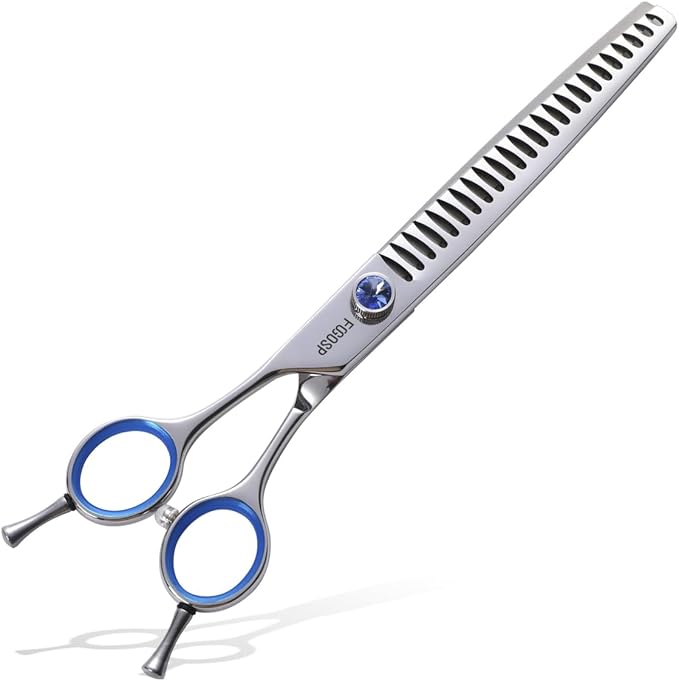 Chunkers Dog Grooming Scissors Left Handed 7.5'' Professional Thinning Shears for Dogs Pet Grooming Scissors Chunkers Shears Dog Grooming Japan 440C 70% Thinning Rate 24 Teeth(7.5'' Chunkers)