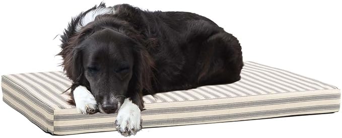 Barkbox Orthopedic Dog Bed | Comfortable Memory Foam Mattress for Joint Relief | Head and Neck Support Waterproof with Non Skid Bottom | Calming Durable Bed with Washable Cover | Large, Stripe