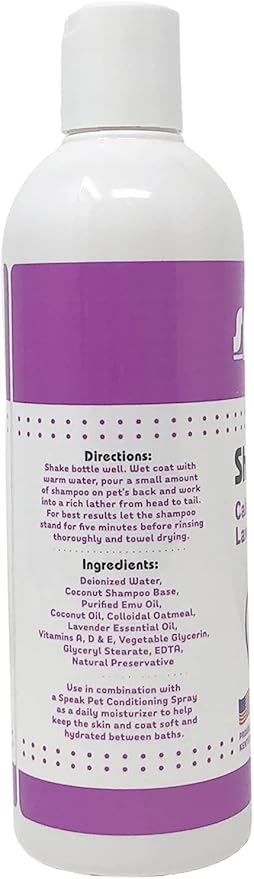 Speak Pet Products Natural Dog Shampoo, Calming Lavender, 17oz