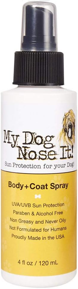 Coat and Body Spray - Sun Protection for Your Dog, Protects Against Harmful UVA/UVB Rays
