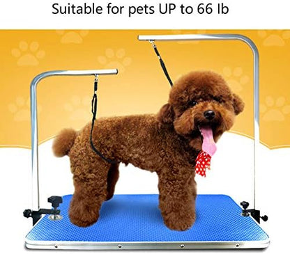 CLCK 4 Pack Pet Dog Grooming Loops - Nylon Restraint Noose Adjustable Fixed Dog Cat Safety Rope for Pet Grooming Table Bathtub Dog Bathing Supplies - 22 inches (4Pack)