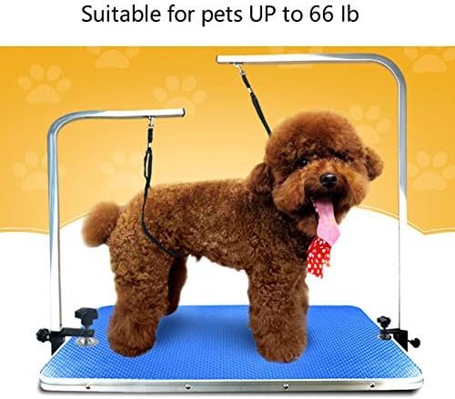 CLCK 2 Pack Pet Dog Grooming Loops - Nylon Restraint Noose Adjustable Fixed Dog Cat Safety Rope for Pet Grooming Table Bathtub Dog Bathing Supplies - 22 inches (2Pack)