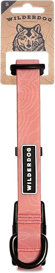 Wilderdog Waterproof Dog Collar - Repels Water & Dirt - Small 11"-15" - Guava