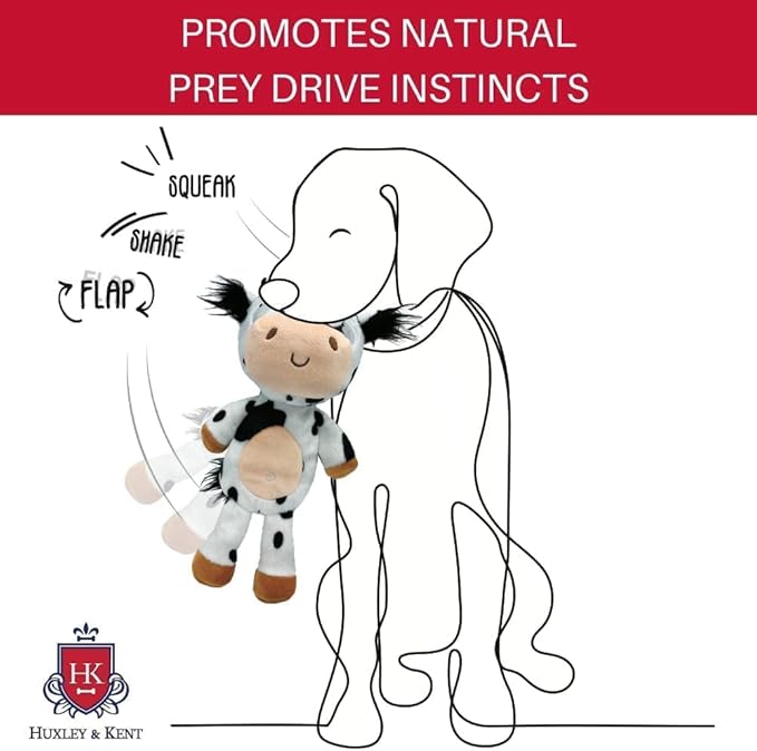 Huxley & Kent Slappies for Dogs | Jack Hammerhead (Large) | Squeak & Shake Dog Toy | No Stuff Tummy with Squeaky TPR Ball in Head | Simulates Hunting Nature for Dogs