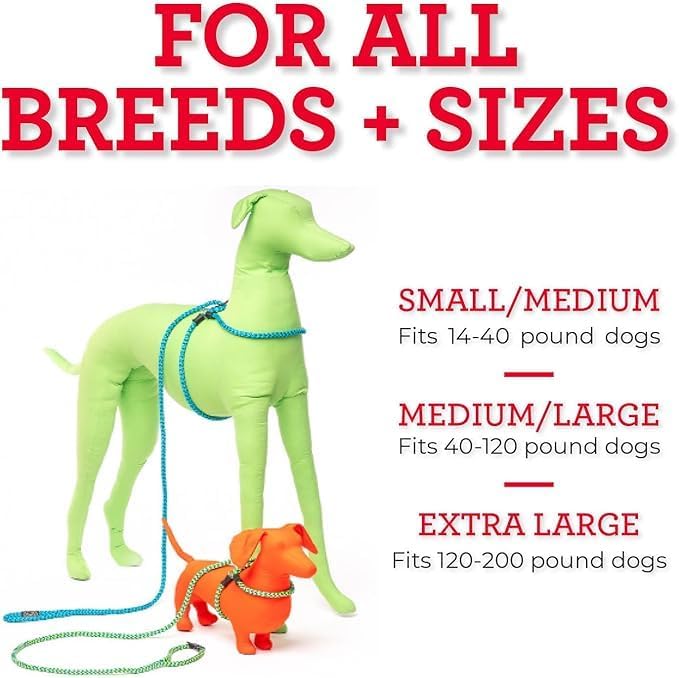 Harness Lead No Pull Dog Harness and Leash Set, Anti Pull Dog Harness, One-Piece Cushioned Rope Safely Prevents Escaping and Pulling *New Insert is Removable (Extra Large, Red)