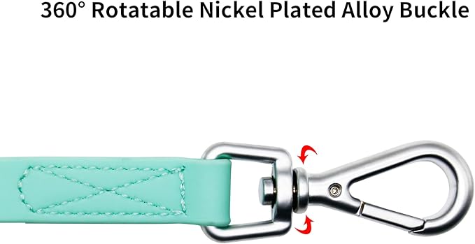 Waterproof Dog Training Leash 50FT 30FT 15FT 10FT 5FT Heavy Duty Recall Long Lead for Large Medium Small Dogs (5FT, Mint Green)