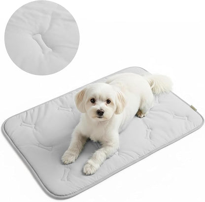 DORMORA Cooling Pet Mat – 41x28.5 Dog or Cat Cool & Comfy, Soft Breathable Self-Cooling Pad, Pet-Safe, Durable, Perfect for Hot Weather, Naps, Crates, Cars, Couch, Washable, Take Anywhere, Gray