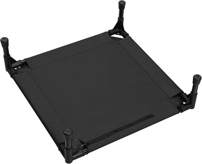 Love&go Elevated Dog Bed with Metal Frame, Cooling Raised Pet Cot for Dog and Cat (S - Black, Small-18.5x18.5x5.5 inch)